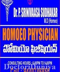 Dr P Srinivaasa Sudhakar Homeophysician